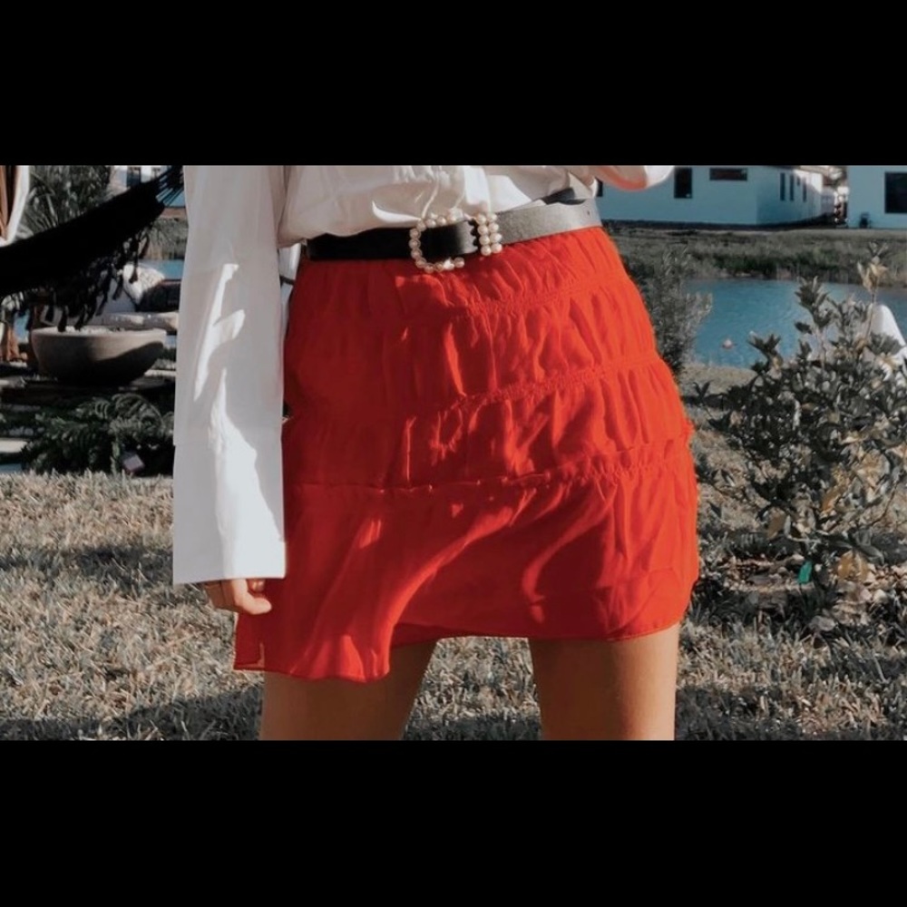 Red skirt